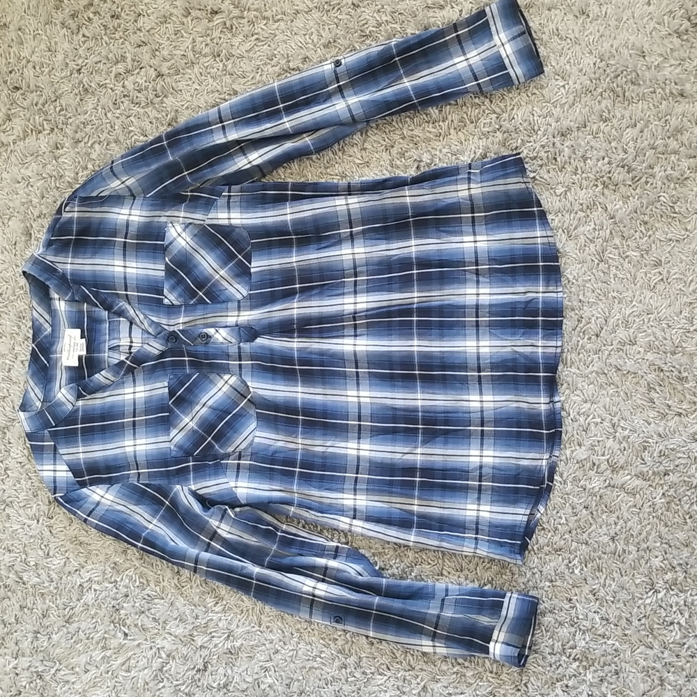 (M) Weatherproof Vintage Prairie Plaid Western Pretty Soft Rayon Blend